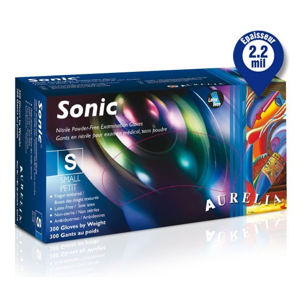 Gants Nitrile jetables Aurelia Sonic