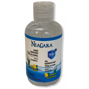 NIAGARA - Gel désinfectant pour les mains avec 75% d'alcool - Vitamine E et odeur de citron 100ml