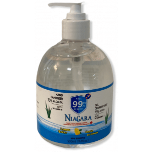 NIAGARA - Gel désinfectant pour les mains avec 75% d'alcool - Vitamine E et odeur de citron 500ml