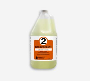 Bidet lessive biodégradent 4L liquide vert clair pour lave-vaisselle.