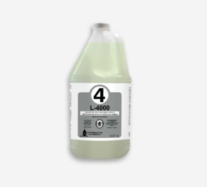 Bouteille 4L agent trempage ustensile #4 L-4000 liquide vert clair.