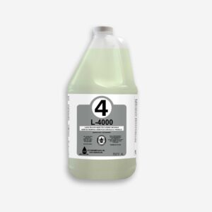 Bouteille 4L agent trempage ustensile #4 L-4000 liquide vert clair.