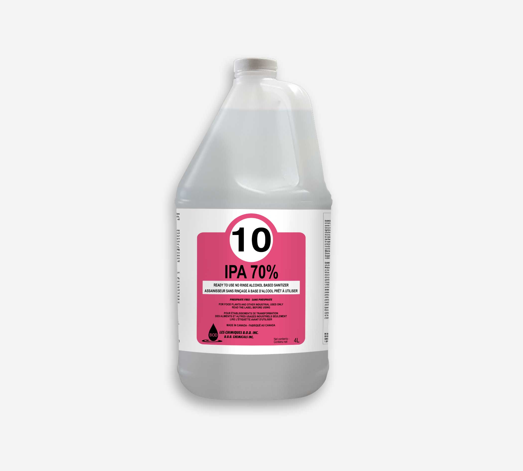 Photo produit : IPA 70% ALCOOL 4L — Sani Express