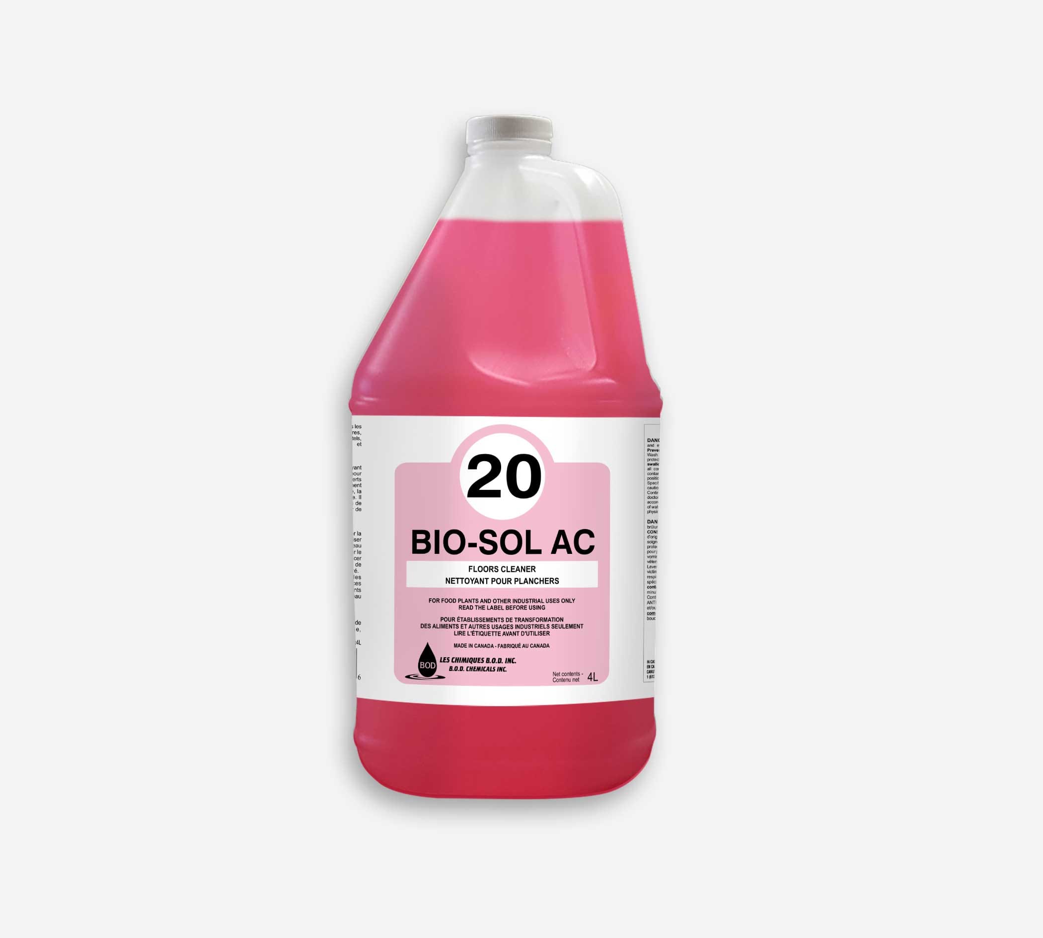 #20 BIOSOLAC NETTOYANT ACIDE/ PLANCHER 4L