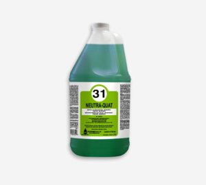 Bouteille 4L Neutra-Quat #31 désinfectant neutre assainissant vert.