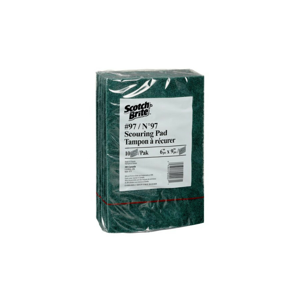 3M #98 TAMPON BLANC 6X9'' LEGER TRAVAUX DE NETTOYAGE