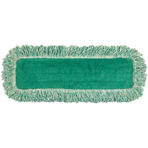 FLAT MOP Q408 EN MICROFIBRE VERTE 18'' AVEC FRANGES (SEC)
