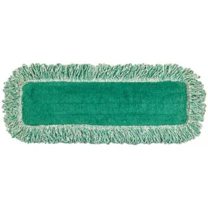 FLAT MOP Q408 EN MICROFIBRE VERTE 18'' AVEC FRANGES (SEC)