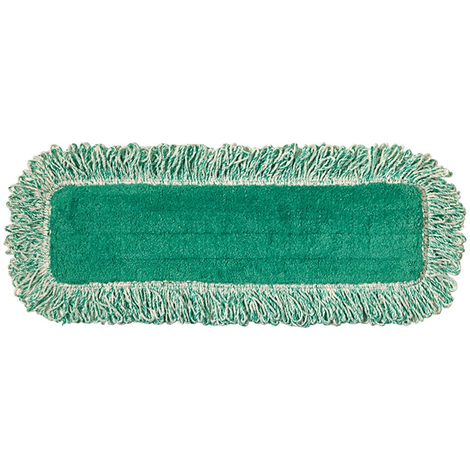FLAT MOP Q408 EN MICROFIBRE VERTE 18'' AVEC FRANGES (SEC)