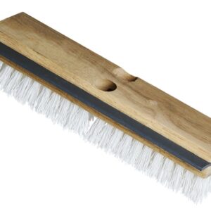 BROSSE DE PONT 11PO FIBRE POLYESTER BLANCHE ET RACLOIR