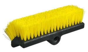 BROSSE À CAMION 2 NIVEAUX JAUNE POIL RIGIDE