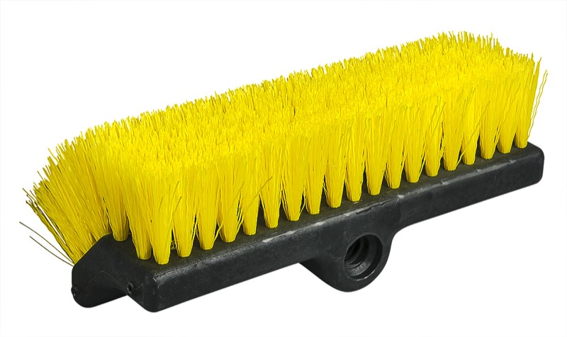 BROSSE À CAMION 2 NIVEAUX JAUNE POIL RIGIDE