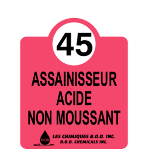 ACIP-45 #45 DÉTERGENT ACIDE NON MOUSSANT 20L