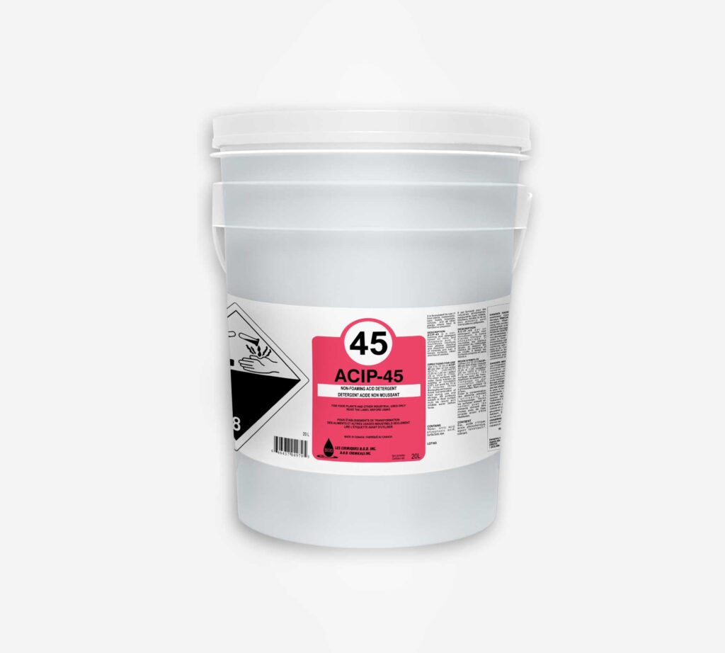 ACIP-45 #45 DÉTERGENT ACIDE NON MOUSSANT 20L