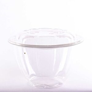 BOL A SALADE EN PLASTIQUE PET AVEC COUVERCLE 48OZ 150/CSE