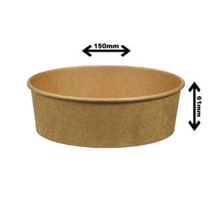 BOL EN CARTON KRAFT (5.9"X2.4") 25OZ 300/BTE (4-002757)