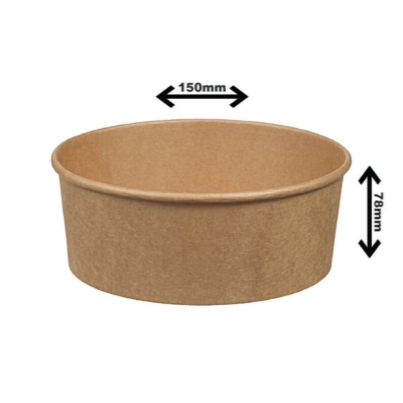 BOL EN CARTON RECTANGULAIRE KRAFT 34OZ 300/CSE