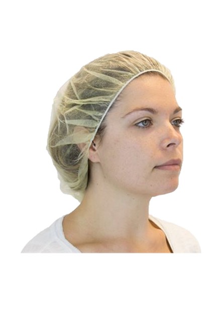 BONNET BOUFFANT - 12 GSM (BLANC) - 24" 100/SAC
