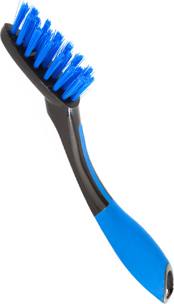 BROSSE A COULIS AVEC RACLEUR ET TROU FILETÉ BLEU