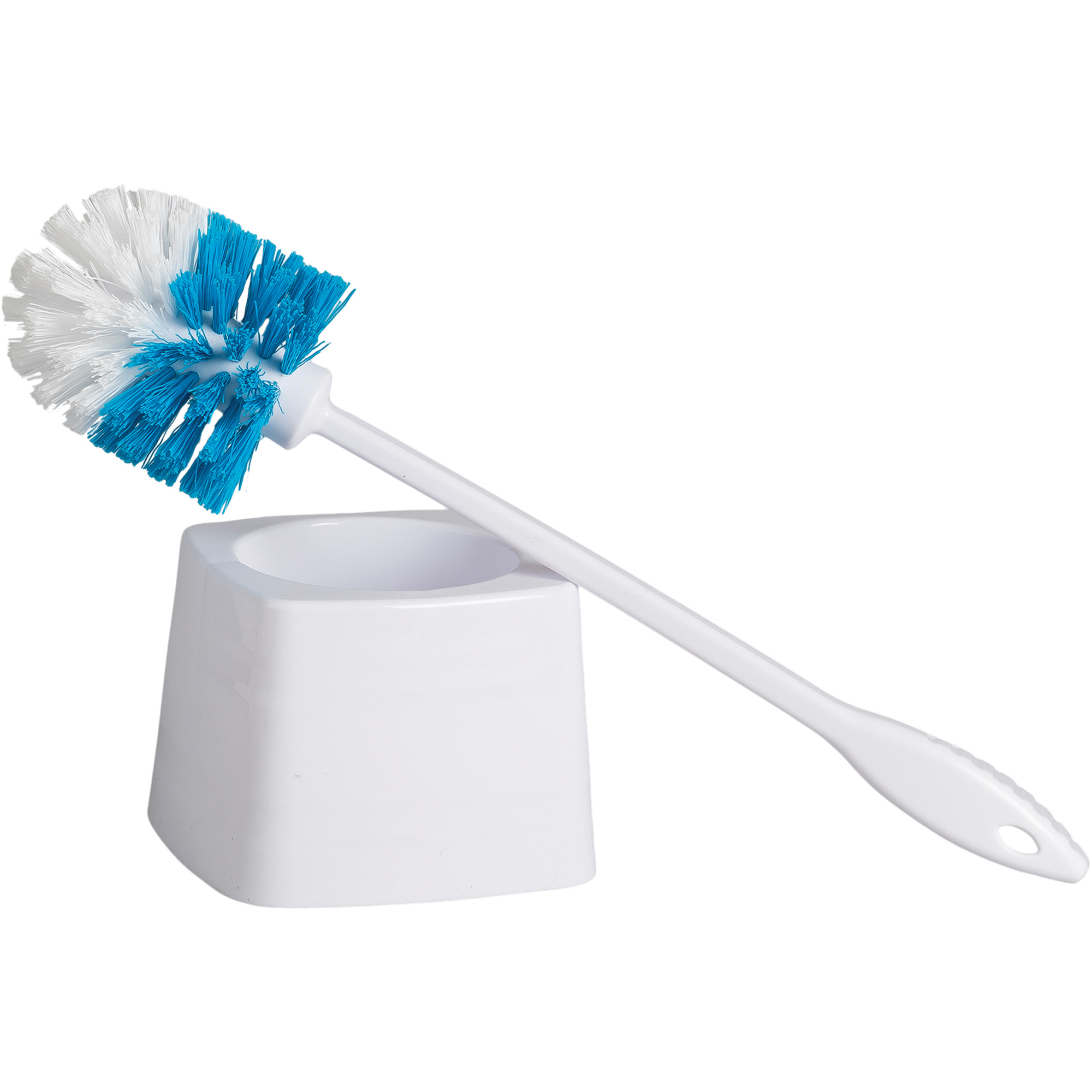 BROSSE A CUVETTES BLANC EN PLASTIQUE + BOL
