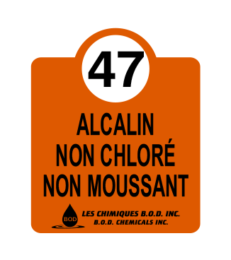 CAUSTIC-47 #47 DÉTERGENT ALCALIN NON MOUSSANT NON CHLORÉ 20L