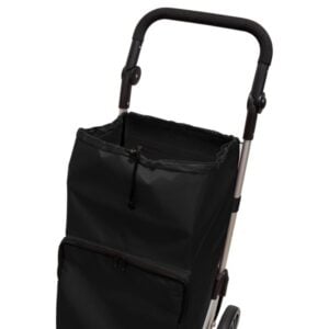 CHARIOT EXTRA GRAND AVEC SAC À GLISSIÈRE NOIR