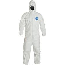 Combinaison de protection jetable Tyvek 400 avec capuche, blanche