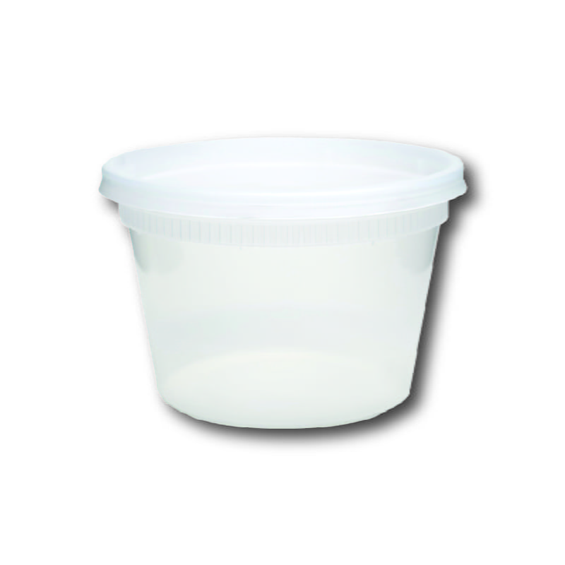 COMBO CONTENEUR CLAIR DELI ROND (MICRO-ONDE) 12OZ (240/CSE)