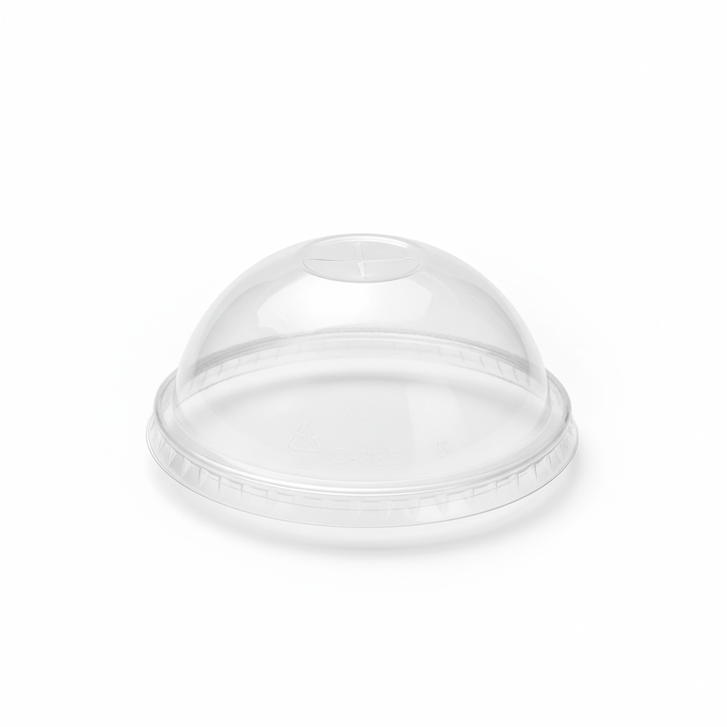 COUVERCLE STYLE DOME PLASTIQUE RECYCLABE 8-10OZ (1000/CSE)