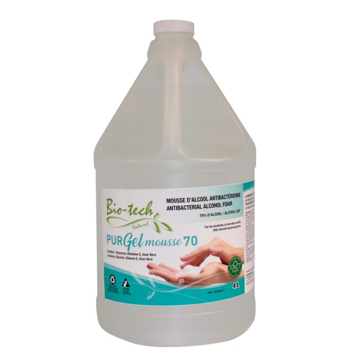 DÉSINFECTANT A MAINS ALCOOLISÉ 70%  BODPUR-70 4L GEL