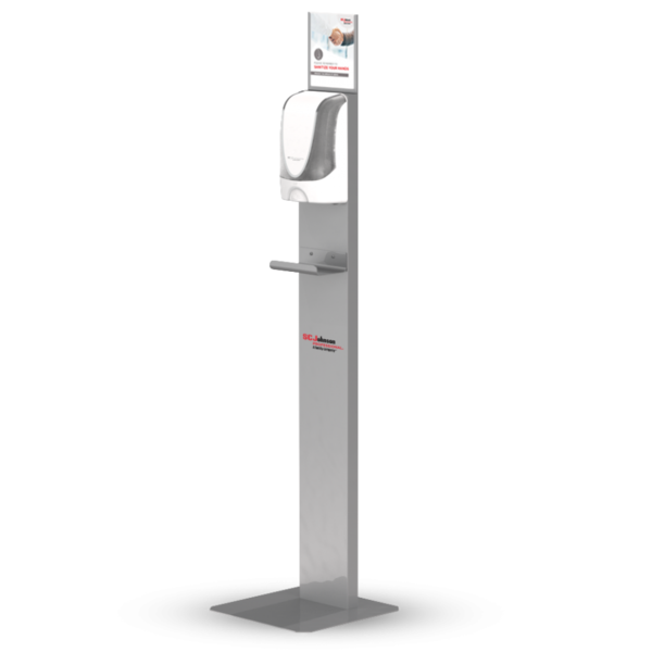 DISTRIBUTEUR BLANC AUTOMATIQUE AVEC STAND MOBILE SUR PIEDS