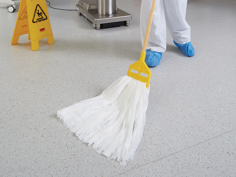 FLAT MOP Q411 RUBBERMAID BLEU 24PO