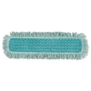 FLAT MOP Q426 EN MICROFIBRE VERTE 24'' AVEC FRANGES (SEC)
