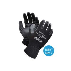 GANT NOIR EN NYLON PAUME EN LATEX DOUBLÉ XL