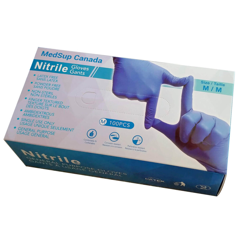 GANTS NITRILE BLEU 5MIL S-SERIES 100/BTE MEDIUM (S5203)