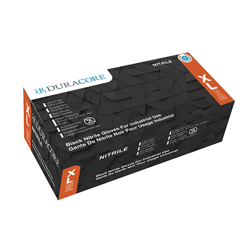 GANTS NITRILE DURACORE 6MIL NOIR LARGE 100/BTE (B62280)