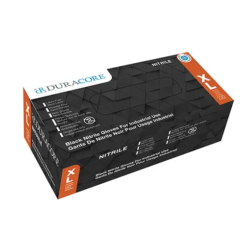 GANTS NITRILE DURACORE 6MIL NOIR LARGE 100/BTE (B62280)