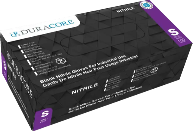 GANTS NITRILE DURACORE 6MIL NOIR X-LARGE 100/BTE (B62290)