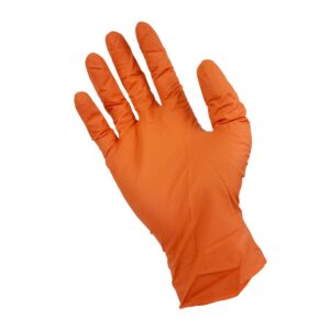 GANTS NYLON ORANGE ENDUIT MOUSSE DE NITRILE NOIR X-LARGE