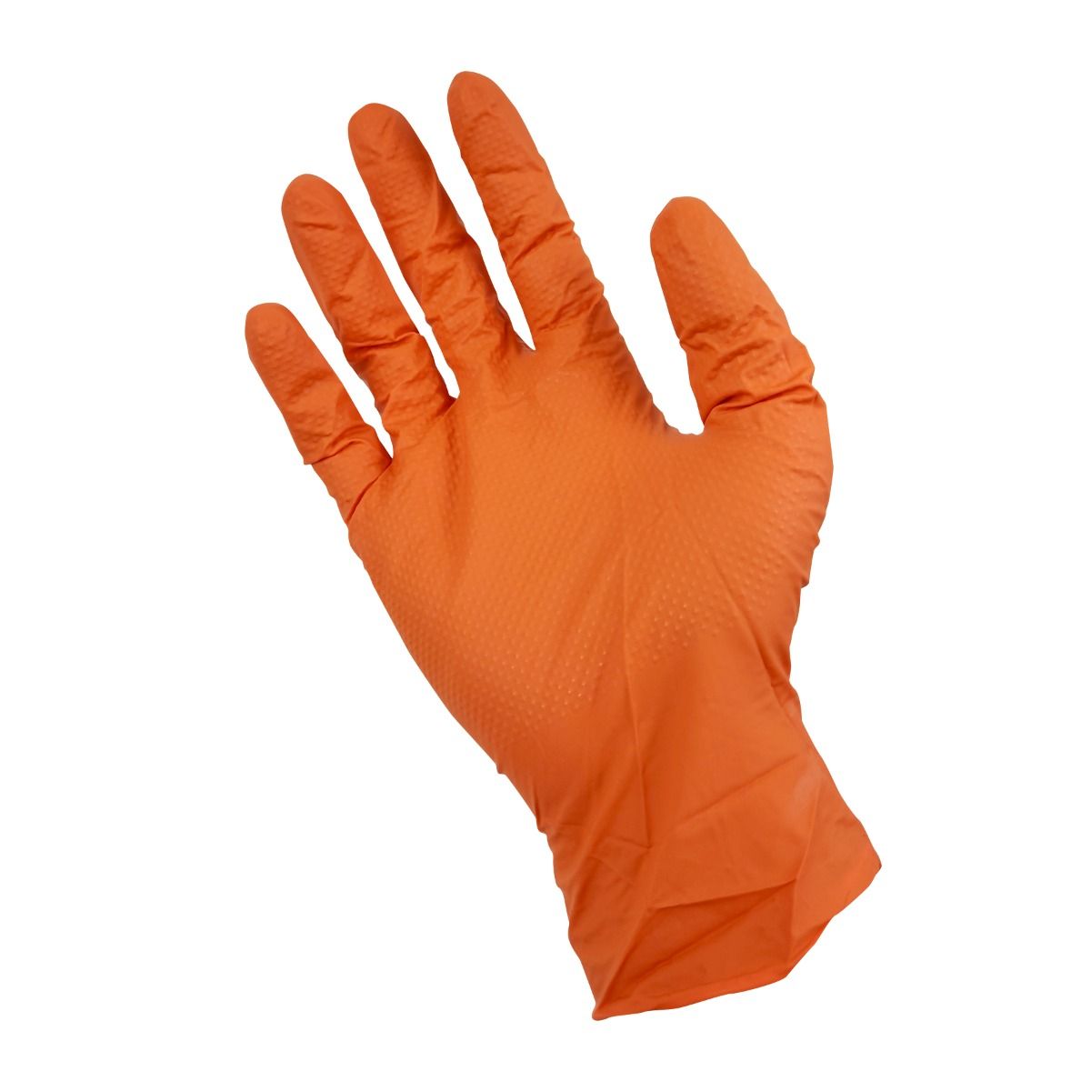 GANTS NYLON ORANGE ENDUIT MOUSSE DE NITRILE NOIR X-LARGE