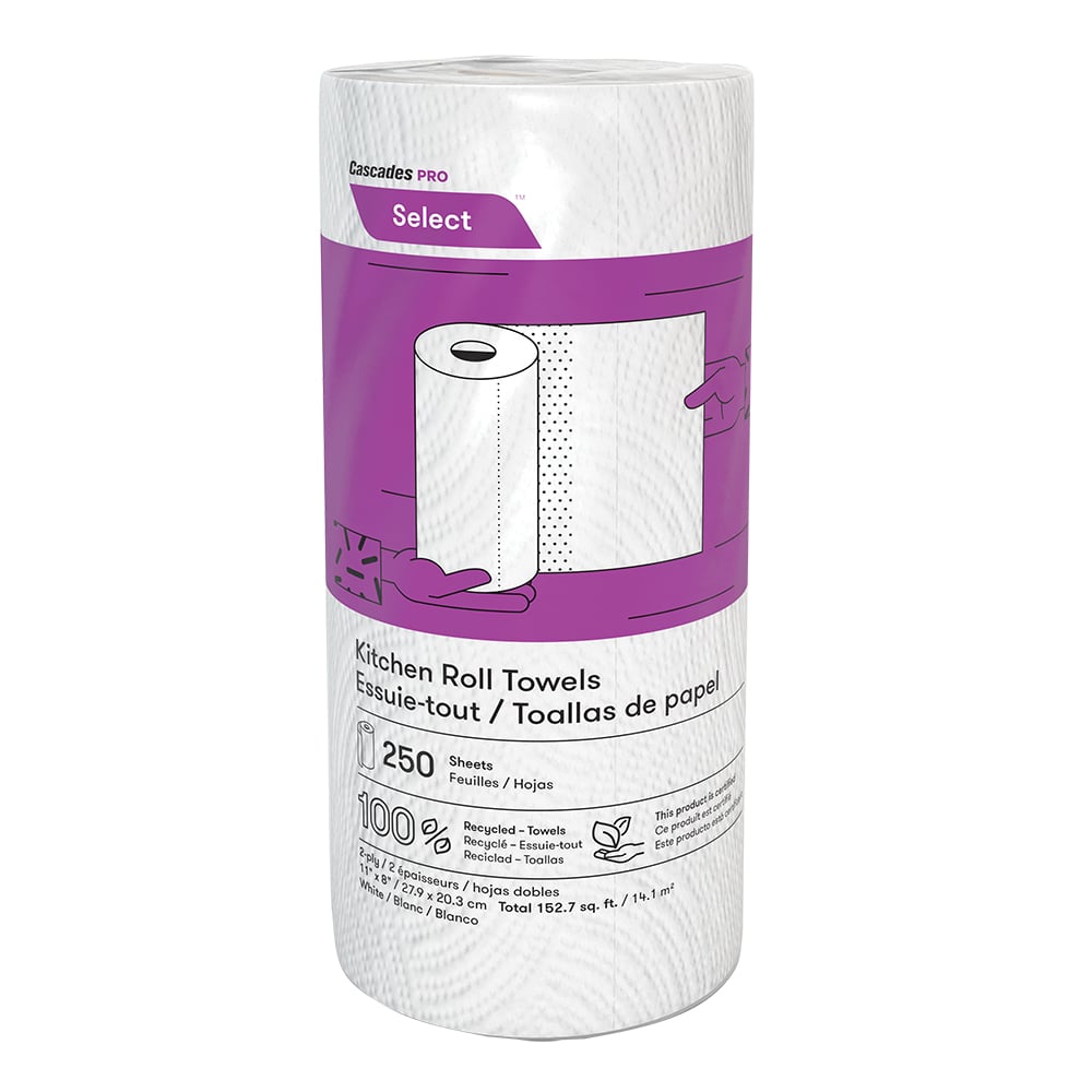 PAPIER ESSUIS TOUT BLANC CASCADE 210X12RL — K250 (Cascades PRO)