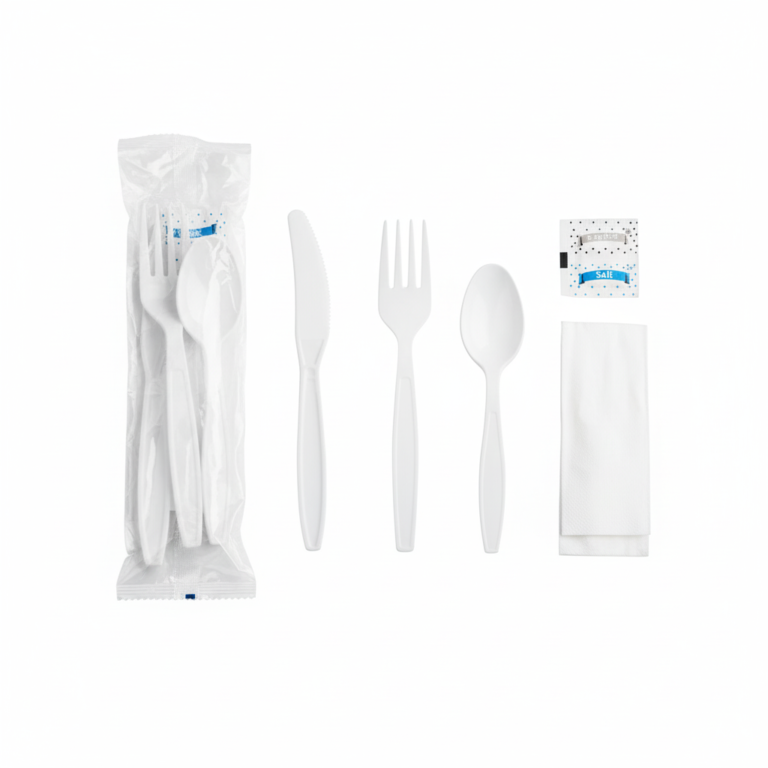 KIT 4 USTENSILES (COUT/FOURCH/CUILL/NAPKIN) 500/CSE