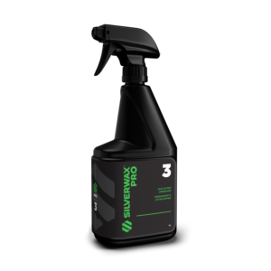 Spray dégraissant SILVERWAX PRO 3, flacon 1L, entretien rapide des sanitaires et surfaces, emballage écoresponsable.