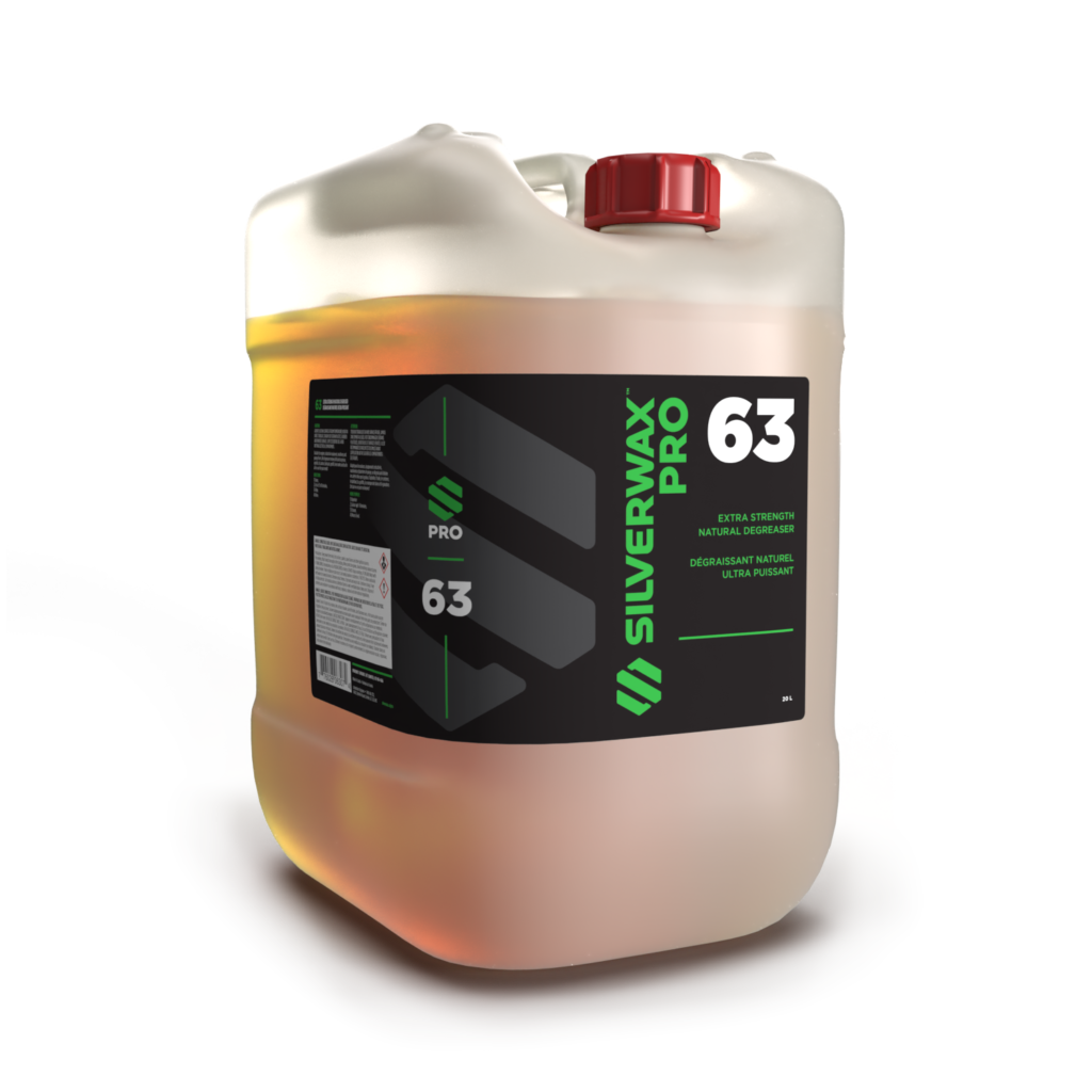 Bidon plastique pro SILVERWAX PRO 63, dégraissant naturel extra puissant pour entretien et nettoyage sanitaires.