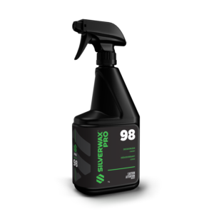 Déodorant nettoyant Silverwax Pro 98, 1 L, étiquette verte, pour entretien sanitaire écologique.