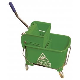 LAVEUR-KIT AVEC SEAU ESSOREUSE VERT + MANCHE + CADRE + RECH.