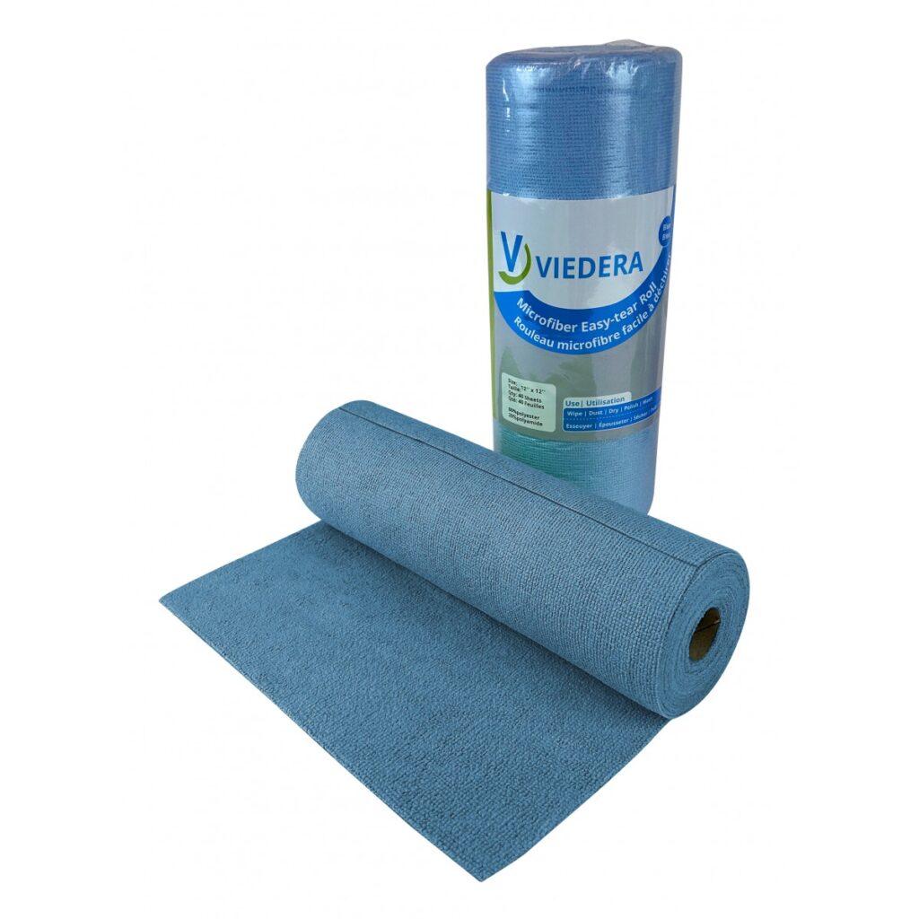 MICROKLEAN ROULEAU DE MICROFIBRE BLEU 40F 12X12 (200GSM)