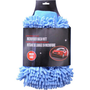 MITAINE DE LAVAGE EN MICROFIBRE EN CHENILLE BLEU 8X10