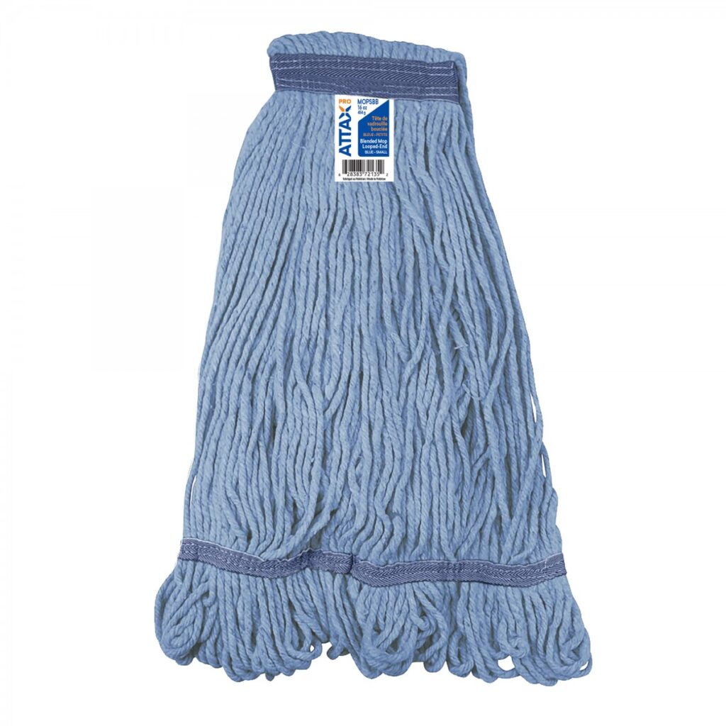 MOPPE ECONOMIQUE 16 OZ  BANDE ÉTROITE BLEU