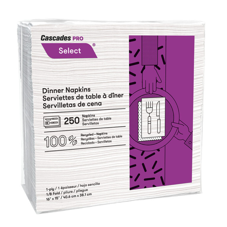 SERVIETTE DE TABLE (NAPKING) N050 12X250 1PLIE 1/8